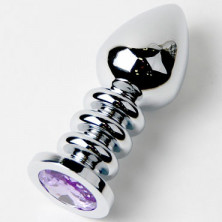 Anal Jewelry Plug Large Silver, сиреневый