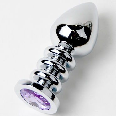 Anal Jewelry Plug Large Silver, сиреневый