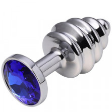 CanWin Ребристая анальная пробка, серебристый/синий