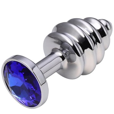 CanWin Ребристая анальная пробка, серебристый/синий