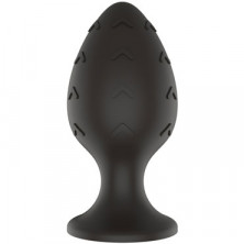 White Label Силиконовая анальная пробка Стрелки M, черная