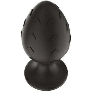 White Label Силиконовая анальная пробка Стрелки M, черная