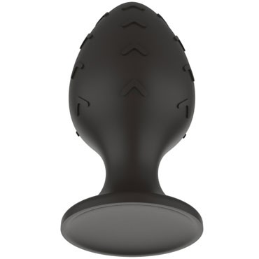 White Label Силиконовая анальная пробка Стрелки M, черная