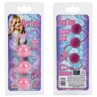 California Exotic First Time Love Balls Triple Lovers, розовый