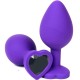 Vandersex Анальная пробка из силикона M, фиолетовый/черный