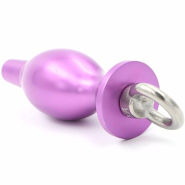 4sexdream Пробка металл с кольцом L, фиолетовая