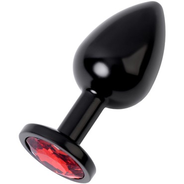 Toyfa Metal Анальный страз M, черный/красный