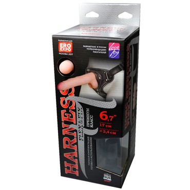 Биоклон Harness Премиум Класс Woman Medium 6,7", телесный/черный