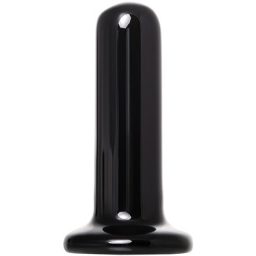 Sexus Glass Стеклянный мини-вибратор 10 см, черный