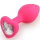 Play Secrets Silicone Butt Plug Heart Shape Small, розовый/прозрачный