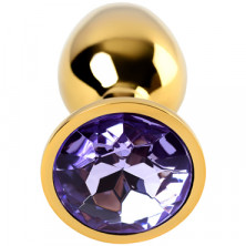 Toyfa Metal Анальный страз S, золотой/фиолетовый