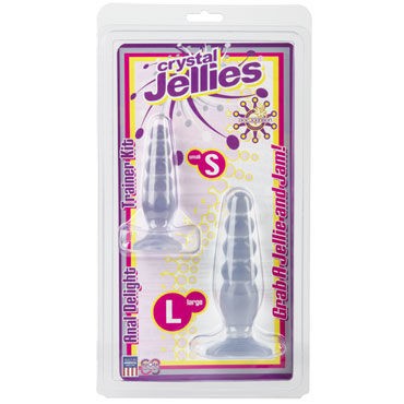 Doc Johnson Crystal Jellies Anal Trainer Kit, прозрачные
