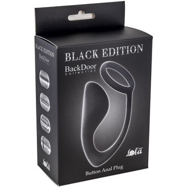 Lola Toys Button Anal Plug, черный