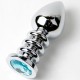 Anal Jewelry Plug Medium Silver, светло-голубой