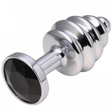 CanWin Ребристая анальная пробка, серебристый/черный