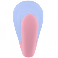 White Label Вибратор для пар на пульте управления, розово-голубой