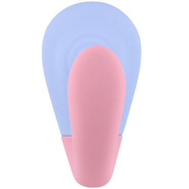 White Label Вибратор для пар на пульте управления, розово-голубой