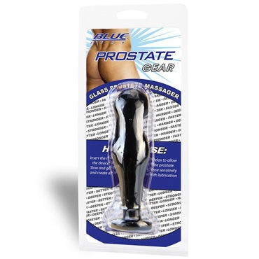 BlueLine Glass Prostate Massager, черный
