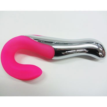 Loving World Вибромассажер с двумя моторами, серебристый