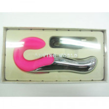 Loving World Вибромассажер с двумя моторами, серебристый