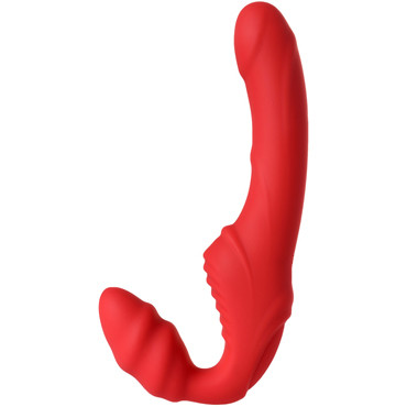 Toyfa Black & Red Strapless Strap-On, красный