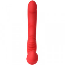 Toyfa Black & Red Strapless Strap-On, красный