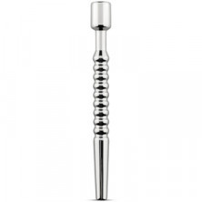 Sinner Hollow Ribbed Dilator, серебристый