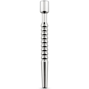 Sinner Hollow Ribbed Dilator, серебристый