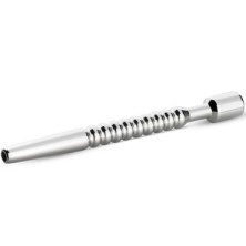 Sinner Hollow Ribbed Dilator, серебристый