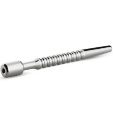 Sinner Hollow Ribbed Dilator, серебристый