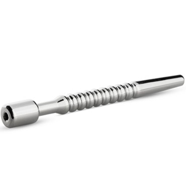 Sinner Hollow Ribbed Dilator, серебристый