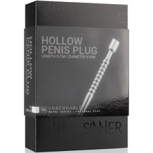 Sinner Hollow Ribbed Dilator, серебристый
