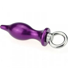 4sexdream Пробка металл с кольцом M, фиолетовая
