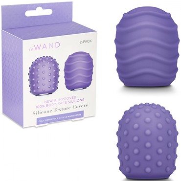 Le Wand Petite Silicone Texture Covers, фиолетовые