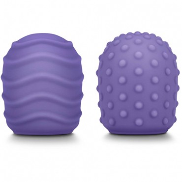 Le Wand Petite Silicone Texture Covers, фиолетовые