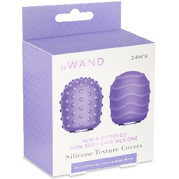 Le Wand Petite Silicone Texture Covers, фиолетовые