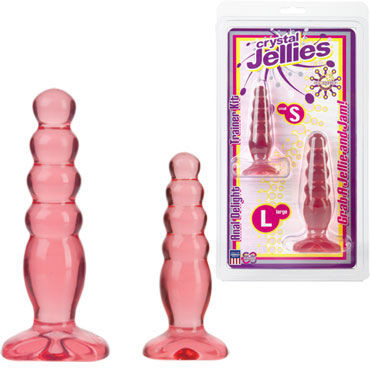 Doc Johnson Crystal Jellies Anal Trainer Kit, розовые