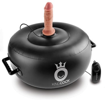 Pipedream King Cock Vibrating Inflatable Hot Seat, черная