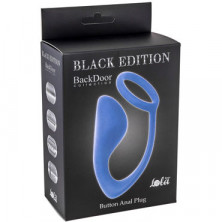 Lola Toys Button Anal Plug, синий