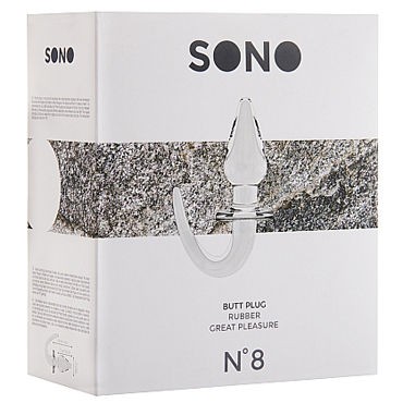 Shots Toys Sono Butt Plug №8, прозрачная