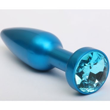 4sexdream Анальная ювелирка вытянутая, синий/голубой