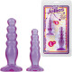 Doc Johnson Crystal Jellies Anal Trainer Kit, фиолетовые