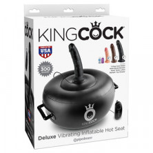 Pipedream King Cock Deluxe Vibrating Inflatable Hot Seat, черная