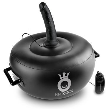 Pipedream King Cock Deluxe Vibrating Inflatable Hot Seat, черная