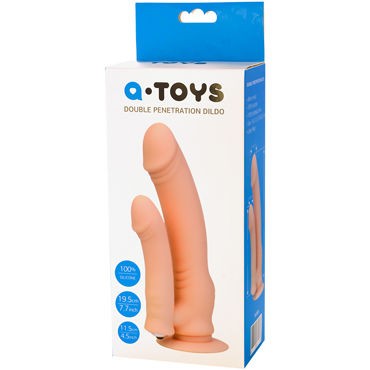 Toyfa A-toys Double Penetration Dildo, телесный