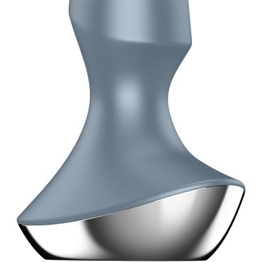 Satisfyer Plug-ilicious 2, серо-голубая
