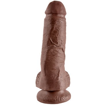 Pipedream King Cock With Balls 20 см, коричневый