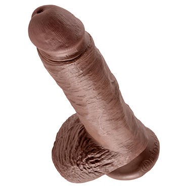 Pipedream King Cock With Balls 20 см, коричневый