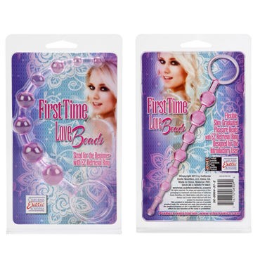 California Exotic First Time Love Beads, розовая