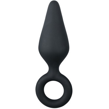 Easytoys Buttplug With Pull Ring Small, черный